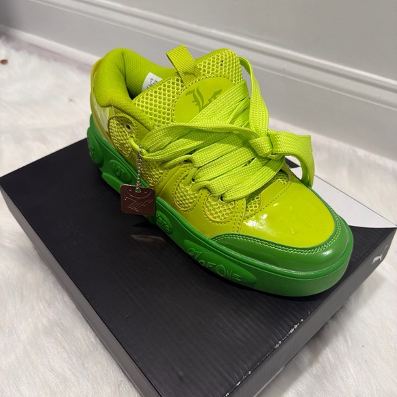 Puma lafrancè Yellow and Green Athletic Sneakers - Picture 3 of 5